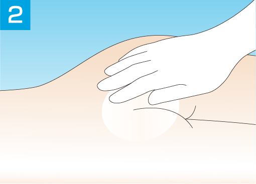 皮膚に塗っているイメージ画像です