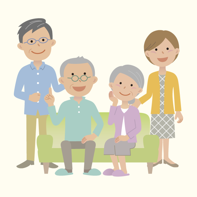 家族が安心している様子